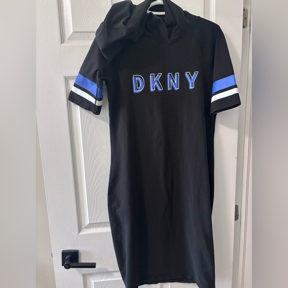 DKNY Black Dress with hood